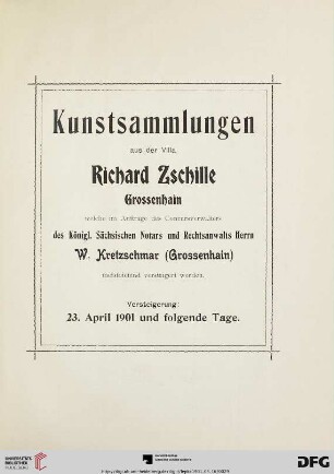 Kunstsammlungen aus der Villa Zschille