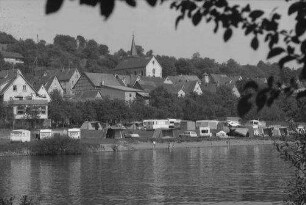 Rothenfels: Mainufer mit Camping und Gemeinde Zimmern