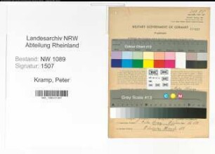 Entnazifizierung Peter Kramp , geb. 22.08.1914 (Unterbrandmeister)