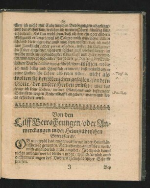 Von den Eilff Betrachtungen/ oder Anmerckungen in der Helmstädtischen Gottesfurcht.