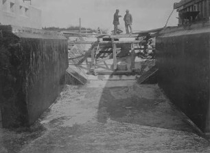 Bau einer Eisenbahnbrücke am Stichkanal Osnabrück
