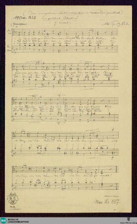 2 Sacred songs - Mus. Hs. 1157 : Coro
