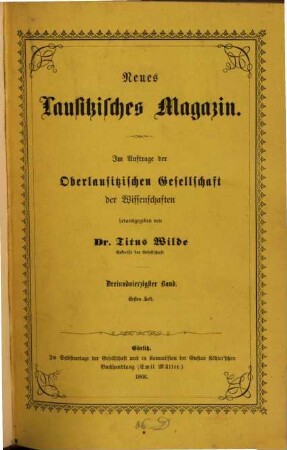 Neues lausitzisches Magazin. 43. 1866