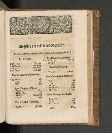 Register der erklärten Sprüche.