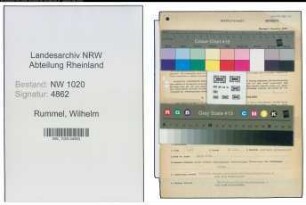 Entnazifizierung Wilhelm Rummel , geb. 09.01.1897 (Hotelier)