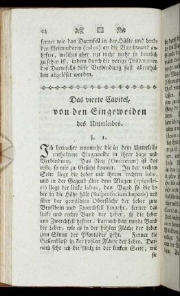 Das vierte Capitel, von den Eingeweiden des Unterleibes.