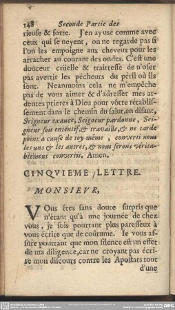 Cinquieme Lettre