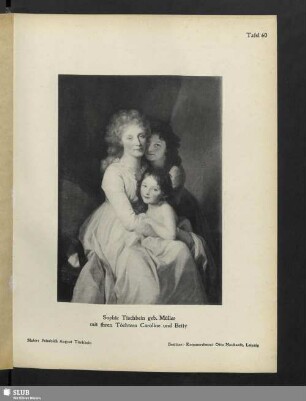 Sophie Tischbein geb. Müller mit ihren Töchtern Caroline und Betty