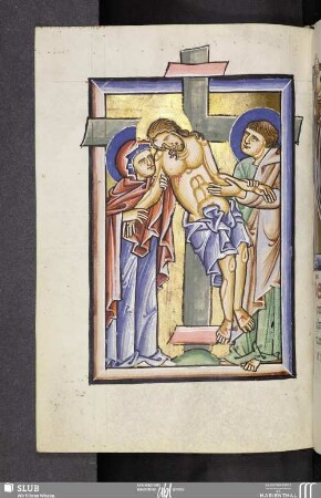 Miniatur (Kreuzabnahme Christi)