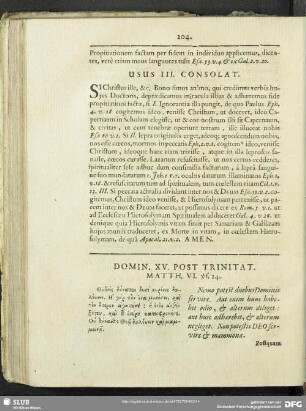 Domin. XV. Post Trinitat. Matth. VI. vs. 24.