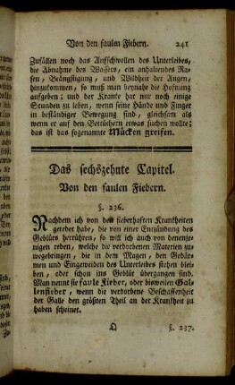 Das sechszehnte Capitel. Von den faulen Fiebern.
