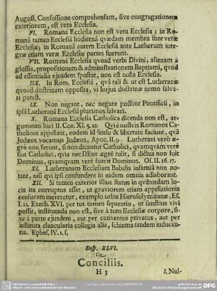 Disp. XLVI. De Conciliis