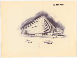 Hotel Budapester Straße/Kurfürstenstraße (»Corporation of America«), Berlin-Tiergarten: Perspektivische Ansicht