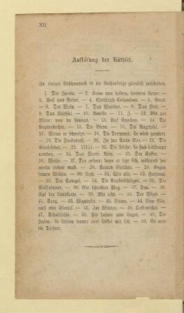 Auflösung der Räthsel