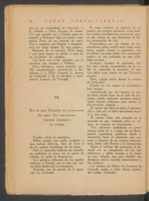 XII - En el que Fouché se convence de que los ausentes tienen siempre la culpa