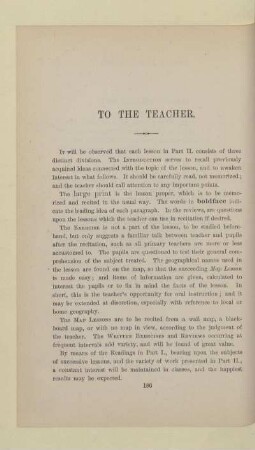 TO THE TEACHER