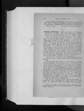 11. Hansisches Urkundenbuch.