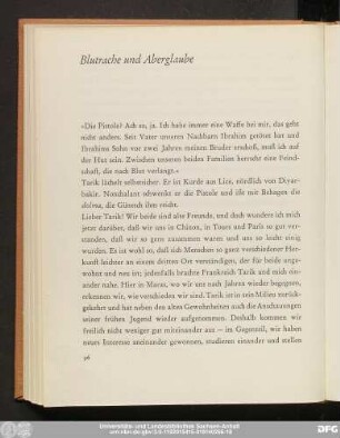 Blutrache und Aberglaube