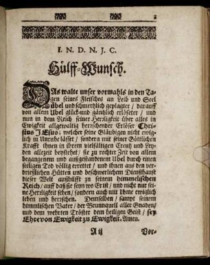 Hülff-Wunsch.