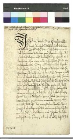 Johann Jakob Bien verkauft dem Konvent St. Bonifacii eine Wiese in der Johannes-Au