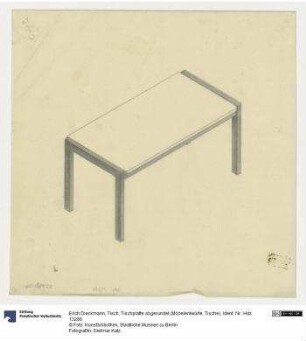 Tisch, Tischplatte abgerundet (Möbelentwürfe, Tische)