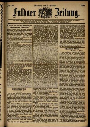 Ausgabe vom Mittwoch, den 06. Februar 1889.