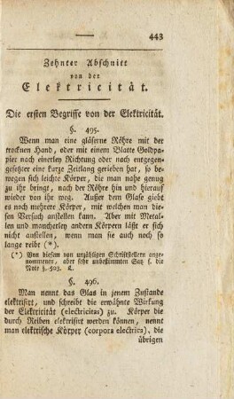 Zehnter Abschnitt von der Elektricität