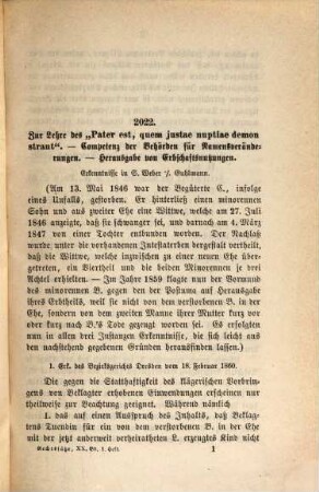 Rechtssätze aus Erkenntnissen und Verordnungen der obersten Justiz-, Spruch- und Verwaltungsbehörden des Königreichs Sachsen. 20, 20 = 2. N.F., Bd. 4. 1870