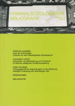 Kriminalsoziologische Bibliografie