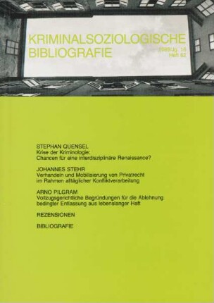 Kriminalsoziologische Bibliografie