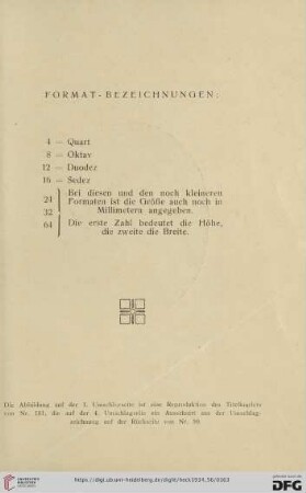 Format- Bezeichnungen