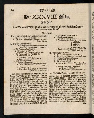 226-238, Der XXXVIII. Psalm