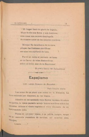 Espejismo : (Del libro Paisaje de ensueño). - Para Joaquín Abello