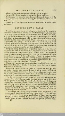 Setting out a table