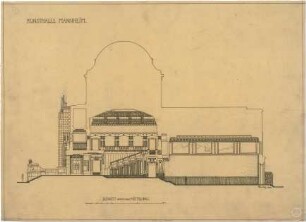 Billing, Hermann; Mannheim (Baden-Württemberg); Kunsthalle - Mittelbau (Schnitt)