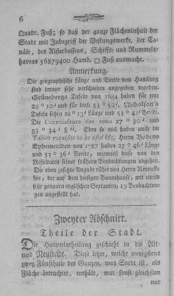 Zweyter Abschnitt. Theile der Stadt.