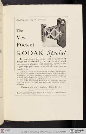 Eastman Kodak Company [Vest Pocket Kodak Special Camera]