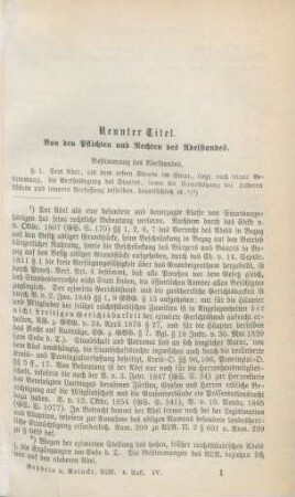 Neunter Titel. Von den Pflichten und Rechten des Adelstandes