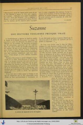 Suzanne, une histoire vosgienne presque vraie.