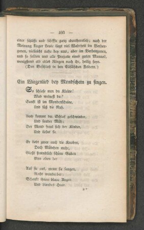Ein Wiegenlied bey Mondschein zu singen.