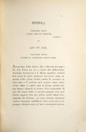 Leonis XIII Pontificis Maximi Acta, Vol. 3