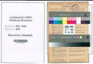 Entnazifizierung Elisabeth Baumanns , geb. 30.01.1906 ()
