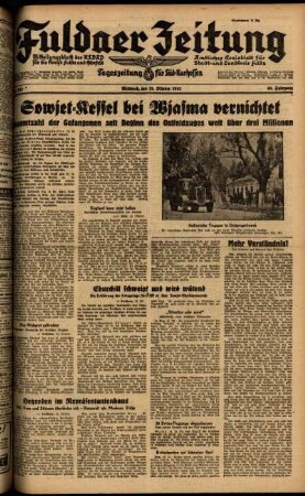 Ausgabe vom Mittwoch, den 15. Oktober 1941.