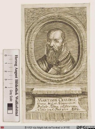 Bildnis Martin Crusius (eig. Kraus)