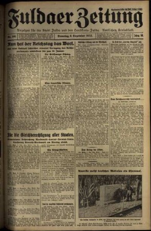 Ausgabe vom Dienstag, den 06. Dezember 1932.