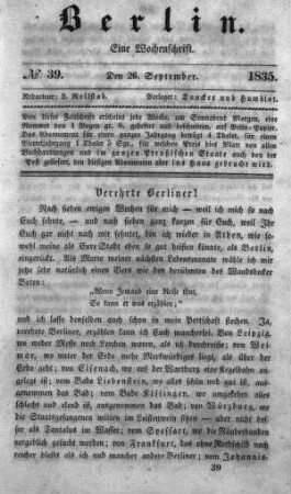 No. 39, 26. September 1835