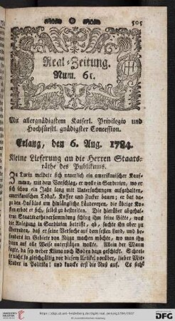Num. 61 - 68 (6. Aug. - 31. Aug.)