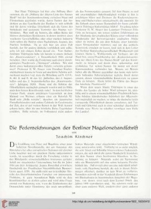4/5: Die Federzeichnungen der Berliner Magelonehandschrift