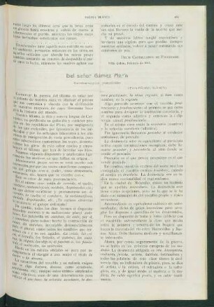 Del señor Gámez Marín