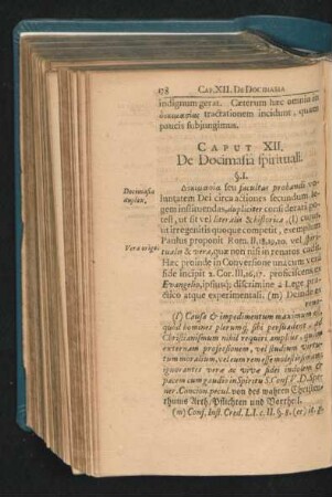 Caput XII. De Docimasia spirituali.